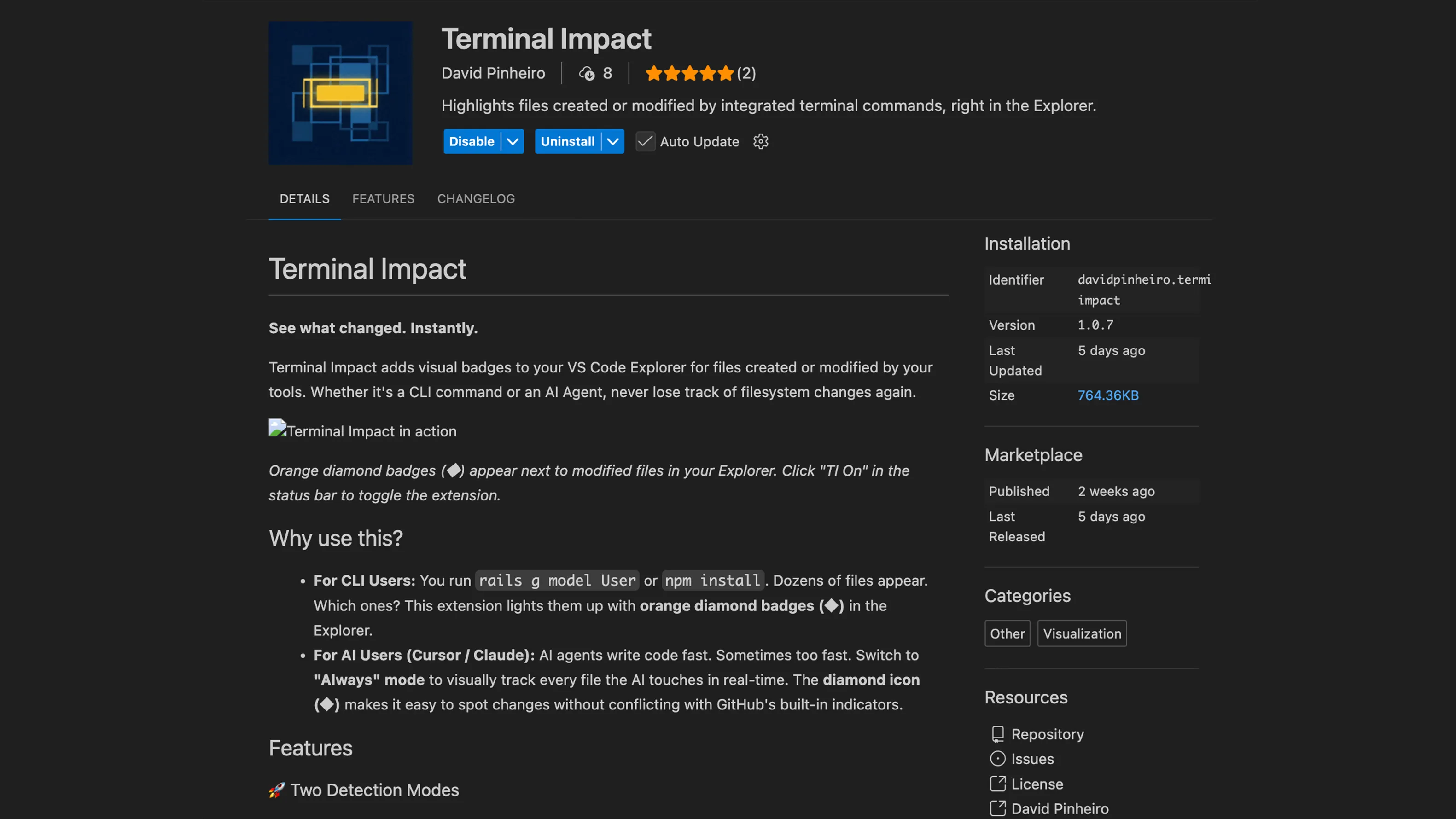 Terminal Impact - VS Code Extension